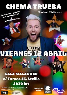 Cartel del concierto Chema Trueba en Malandar Sevilla 2019