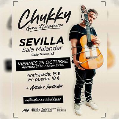 Cartel del concierto de Chukky en Malandar Sevilla 2024