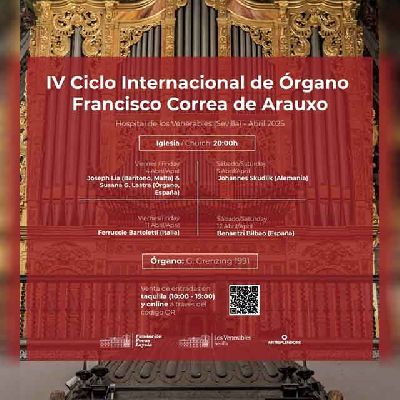 Cartel del IV Ciclo Internacional de Órgano Francisco Correa de Arauxo en Sevilla 2025