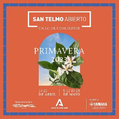 Cartel del Ciclo de Conciertos San Telmo Abierto en el Palacio de San Telmo de Sevilla 2023