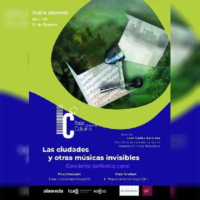 Cartel del concierto Las ciudades y otras músicas invisibles en el Teatro Alameda de Sevilla 2023