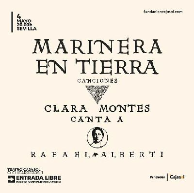 Cartel del concierto de Clara Montes en Cajasol Sevilla 2026