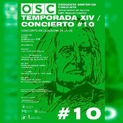 Cartel del concierto de clausura del curso 2024-2025 de la Universidad de Sevilla