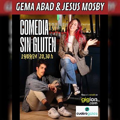 Cartel del espectáculo Comedia sin gluten en la sala Cuatrogatos de Sevilla 2024