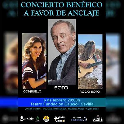 Cartel de concierto a beneficio de Anclaje en Cajasol Sevilla 2025