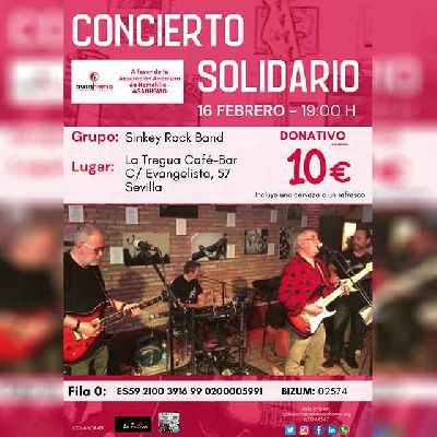 Cartel del concierto benéfico de Sinkey Rock Band en La Tregua Sevilla 2024