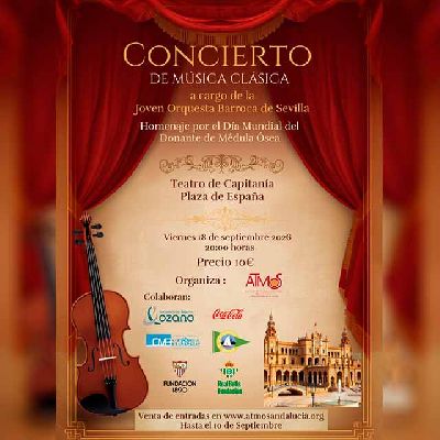 Cartel del concierto benéfico en el teatro de la Capitanía de Sevilla 2026