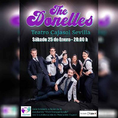 Cartel de concierto benéfico de The Donelles en Cajasol Sevilla 2025