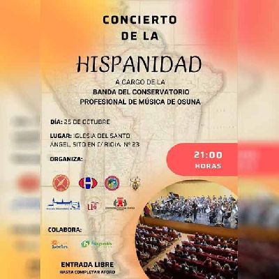 Cartel del tercer Concierto de la hispanidad en la iglesia del Santo Ángel de Sevilla 2024 2024