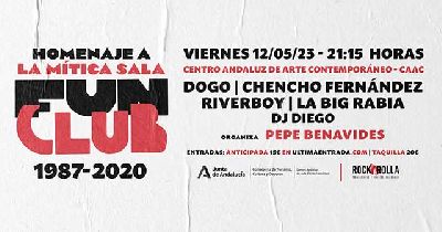 Cartel del concierto homenaje al FunClub en el CAAC de Sevilla 2023