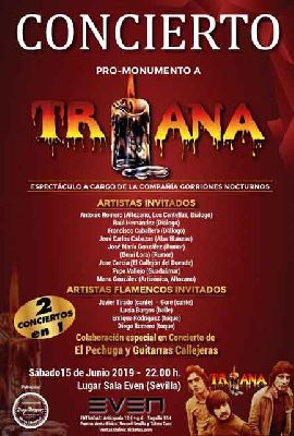 Cartel del concierto pro monumento a Triana en la Sala Even Sevilla 2019
