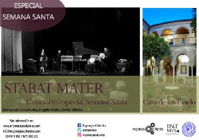 Cartel del concierto de Semana Santa Stabat Mater en la Casa de los Pinelo de Sevilla