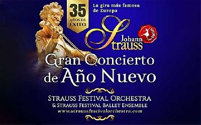 Cartel del Concierto de Año Nuevo 2025 de la Strauss Festival Orchestra