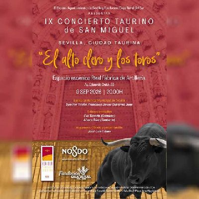 Cartel del Concierto Taurino en la Real Fábrica de Artillería de Sevilla 2026