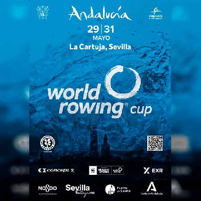 Cartel de la Copa del Mundo de Remo (World Rowing Cup) en Sevilla 2026