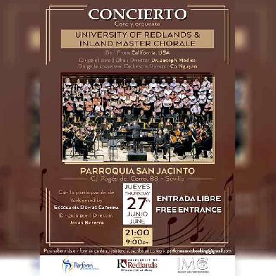 Cartel del concierto de coros en la iglesia de San Jacinto de Sevilla 2024