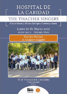 Cartel del concierto de la Coral The Thacher Singers en el Hospital de la Caridad de Sevilla 2022