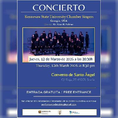 Cartel del Coro de Kennesaw State en la iglesia del Santo Ángel de Sevilla 2026