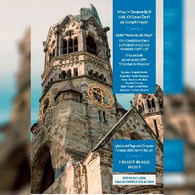 Cartel del concierto del Coro Manuel de Falla en la iglesia del Sagrado Corazón de Sevilla 2022