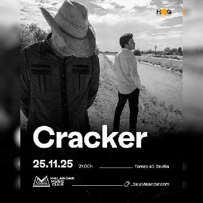 Cartel del concierto de Cracker en Malandar Sevilla 2025