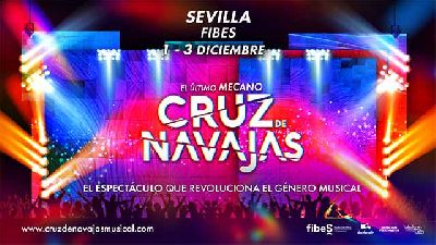 Cartel del musical Cruz de navajas en Fibes Sevilla 2023