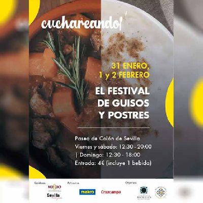 Cartel del Cuchareando, el Festival de los Guisos y Postres en Sevilla 2025