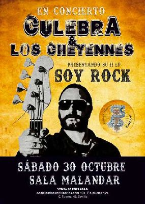 Cartel del concierto de Culebra & Los Cheyennes en Malandar Sevilla 2021
