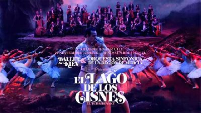 Cartel de El lago de los cisnes en el Cartuja Center de Sevilla 2025