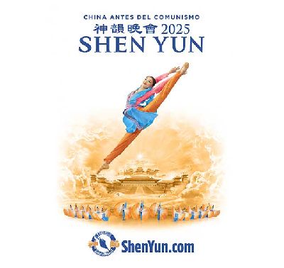 Cartel del espectáculo de danza tradicional china Shen Yun 2025