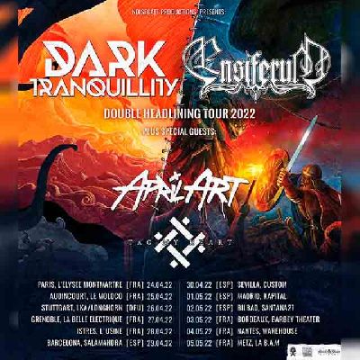 Cartel de la gira 2022 de Dark Tranquillity y Ensiferum
