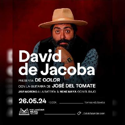 Cartel del concierto de David de Jacoba en Malandar Sevilla 2024