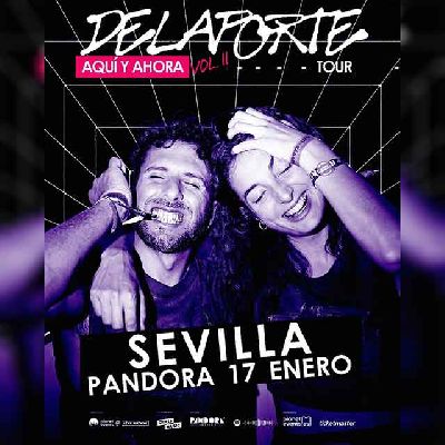 Cartel del concierto de Delaporte en Pandora Sevilla 2025