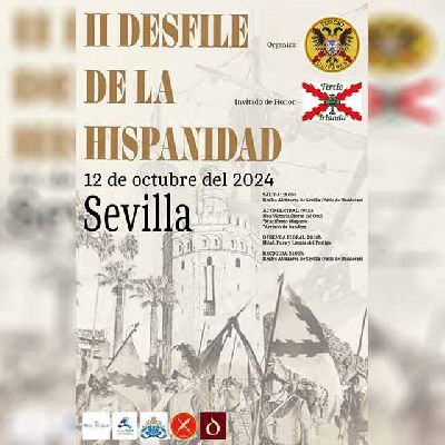 Cartel del Desfile de la Hispanidad en Sevilla 2024