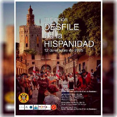 Cartel del Desfile de la Hispanidad en Sevilla 2025