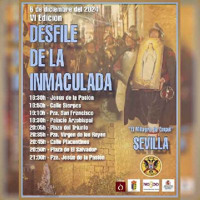 Cartel del Desfile de la Inmaculada del Tercio de Olivares en Sevilla 2024