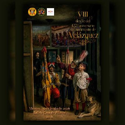 Cartel del Desfile por el aniversario del nacimiento de Velázquez en Sevilla 2026