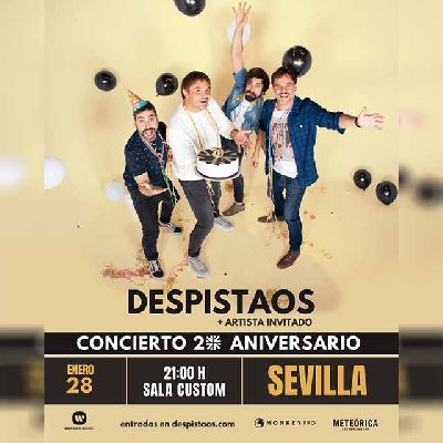 Cartel del concierto de Despistaos en Custom Sevilla 2023