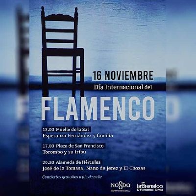 Cartel del Día internacional del flamenco en Sevilla 2023