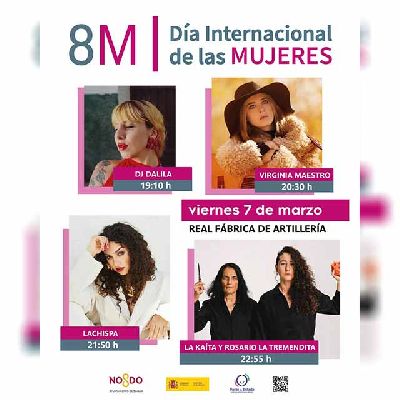 Cartel de los conciertos del Día de la mujer en la Real Fábrica de Artillería de Sevilla 2025