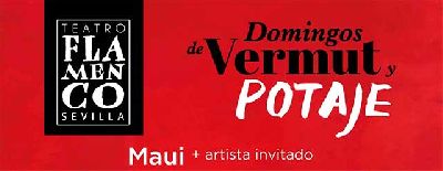 Cartel del concierto Domingos de vermut y potaje con Maui en Sevilla