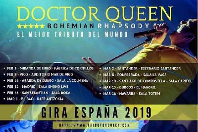 Cartel de la gira Bohemian Rhapsody 2019 de Doctor Queen