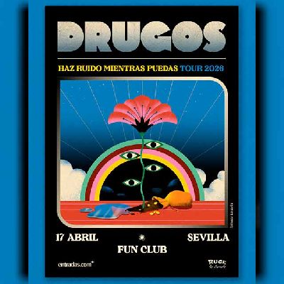 Cartel del concierto de Drugos en FunClub Sevilla 2026