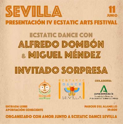 Cartel de la presentación del Ecstatic Arts Festival en Sevilla 2023