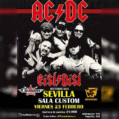 Cartel del concierto de Eisi Disi en Custom Sevilla 2024