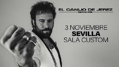 Cartel del concierto de El Canijo de Jerez en Custom Sevilla 2023