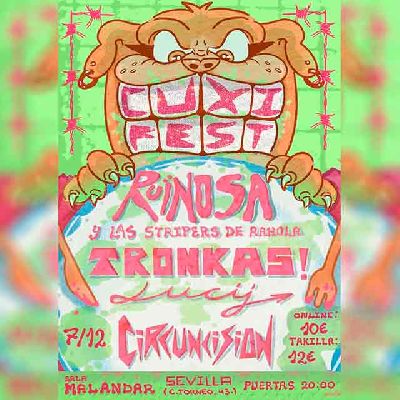 Cartel de los conciertos de El Cuxi Fest en Malandar Sevilla 2025