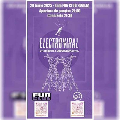 Cartel del concierto de Electroviral en FunClub Sevilla 2025