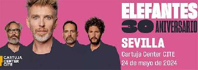 Cartel del concierto de Elefantes en el Cartuja Center de Sevilla 2024