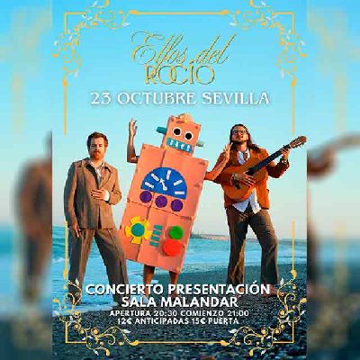 Cartel del concierto de Elfos del Rocío en Malandar Sevilla 2025