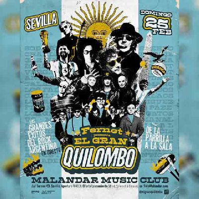 Cartel del concierto de El gran quilombo en Malandar Sevilla 2024